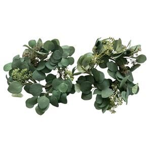 Eucalyptus Candle Ring Mini Wreath 12" Holiday Decor